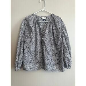 Universal Thread Floral Long Sleeve Peasant Blouse Women’s XL